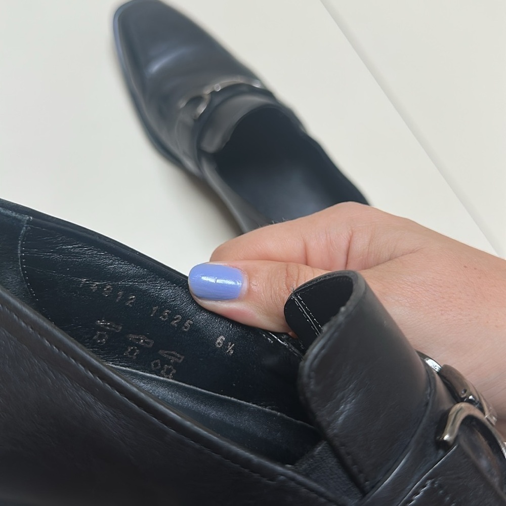 HUGO BOSS LEATHER LOAFERS WITH BRANDED HARDWARE TRIM Men's SIZE 6.5 - Picture 10 of 10